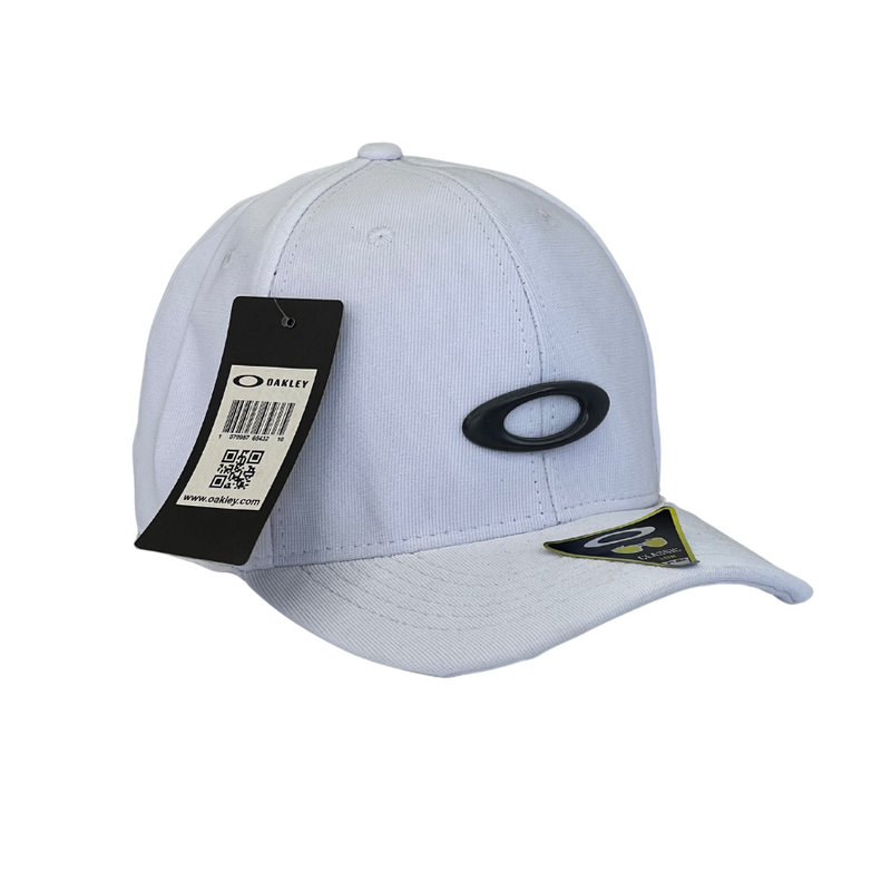 Boné Fitted Oakley Basic - Cor Branco  Logo Cinza