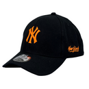 Boné Urbano New York Yankees Preto Logo Laranja