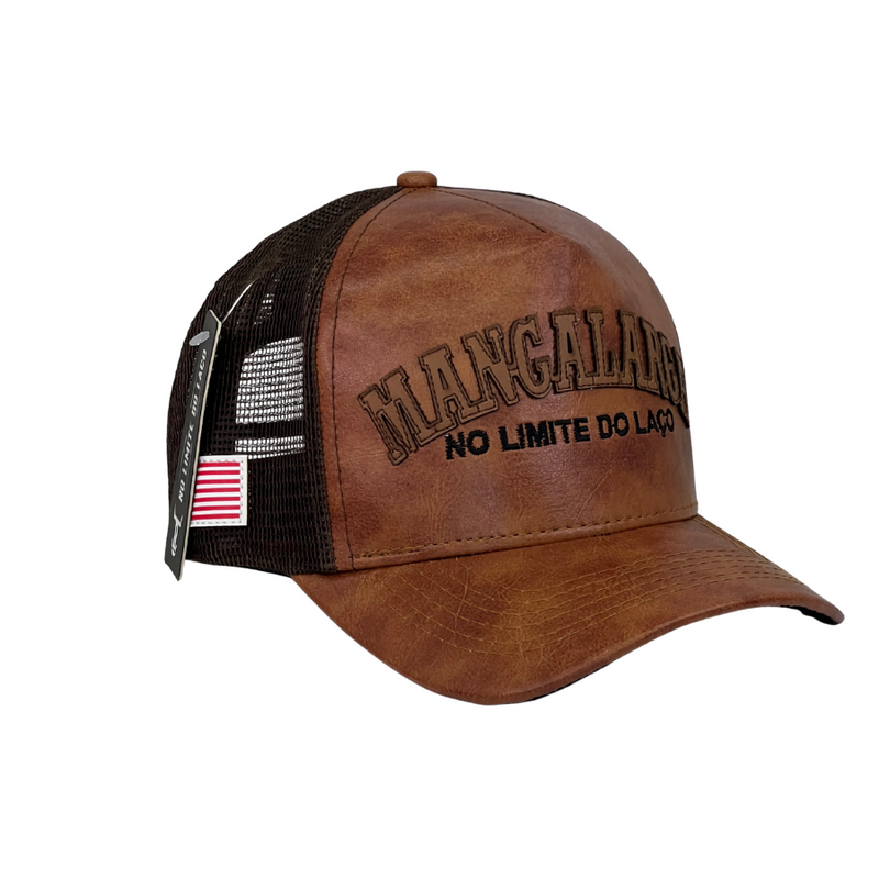 Boné Trucker Agro MANGALARGA - Cor Marrom  Logo Marrom