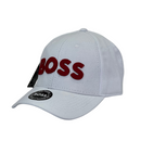 Boné Urbano Hugo Boss BOSS - Cor Branco  Logo Vermelho