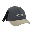 Boné Fitted Oakley Basic - Cor Cinza e Bege  Logo Bege