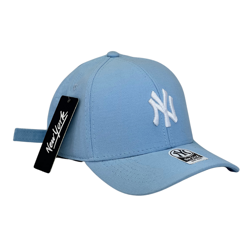 Boné Urbano New York Yankees Basic - Cor Azul claro  Logo Branco