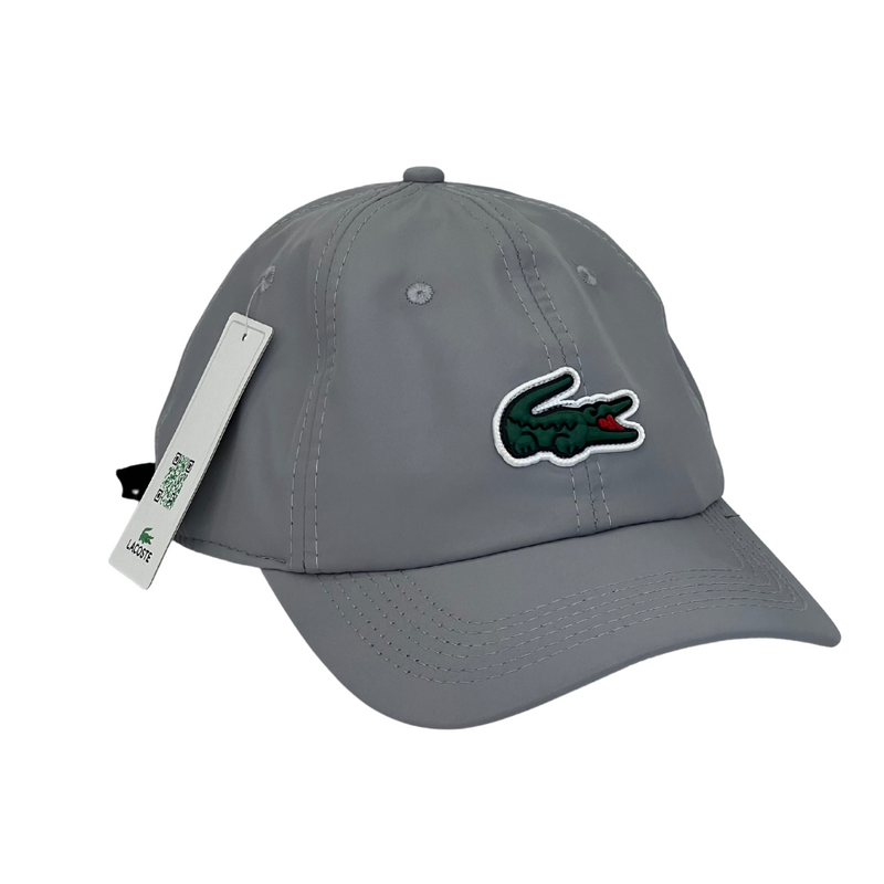 Boné Casual Lacoste Medium - Cor Cinza  Logo Original