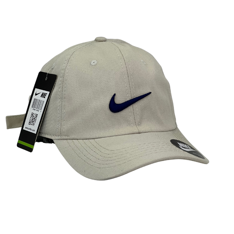 Boné Casual Nike BIG - Cor Bege  Logo Azul