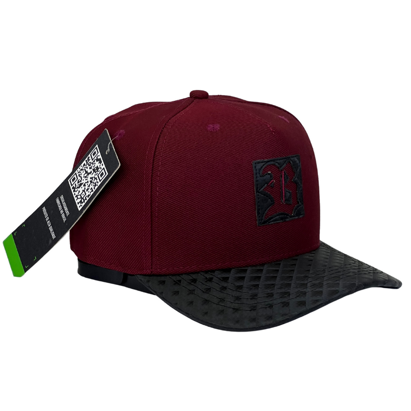 Boné Urbano Black Co Grife Two - Cor Vinho  Logo Original