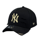 Boné Destroyed New York Yankees - Cor Preto  Logo Amarelo
