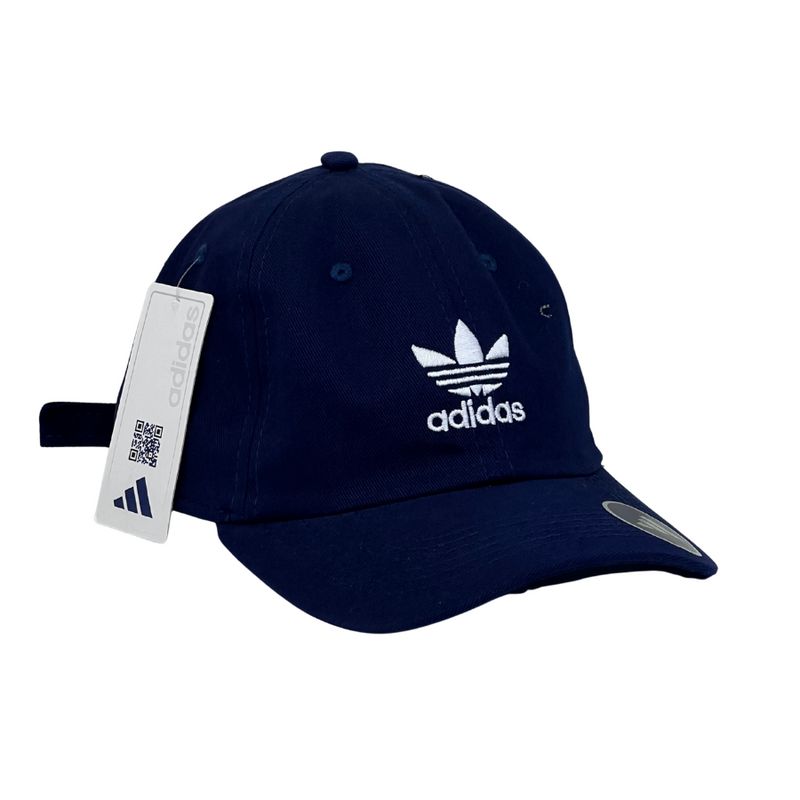 Boné Casual Adidas Basics - Cor Azul Escuro  Logo Branco