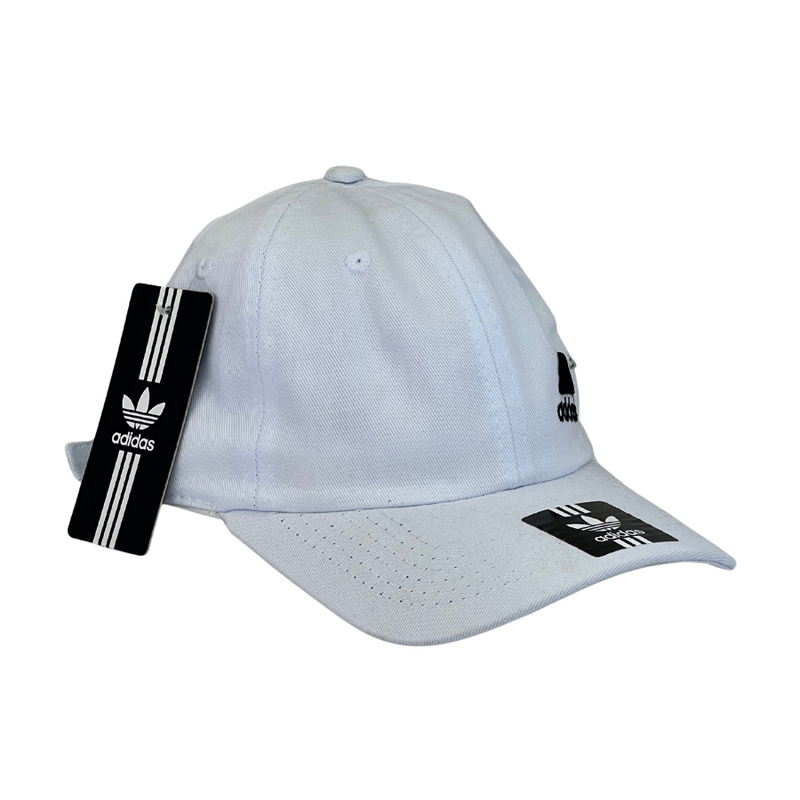 Boné Casual Adidas Basics 3 - Cor Branco  Logo Preto