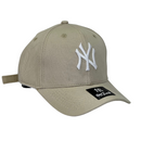 Boné Urbano New York Yankees - Cor Bege  Logo Branco