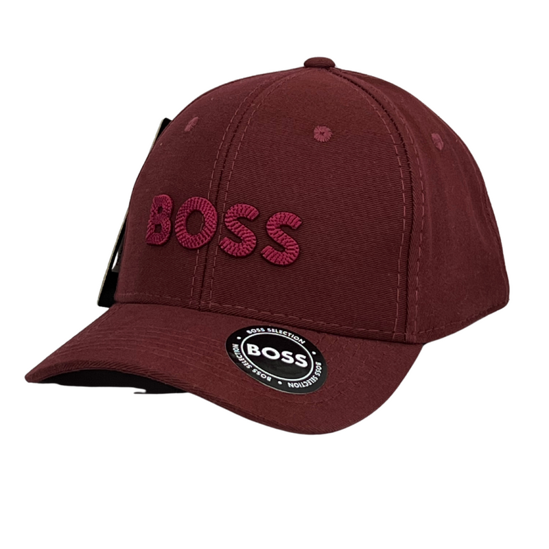 Boné Urbano Hugo Boss BOSS Lvl.1 - Cor Vinho  Logo Vinho