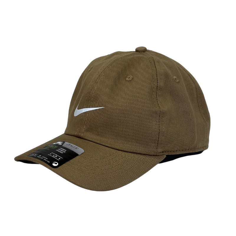 Boné Casual Nike Basics - Cor Marrom  Logo Cinza