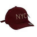 Boné Destroyed New York City - Cor Vinho  Logo Dourado