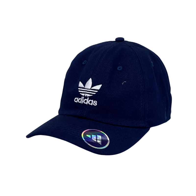 Boné Casual Adidas Basics - Cor Azul Escuro  Logo Branco