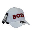 Boné Urbano Hugo Boss BOSS - Cor Branco  Logo Vermelho
