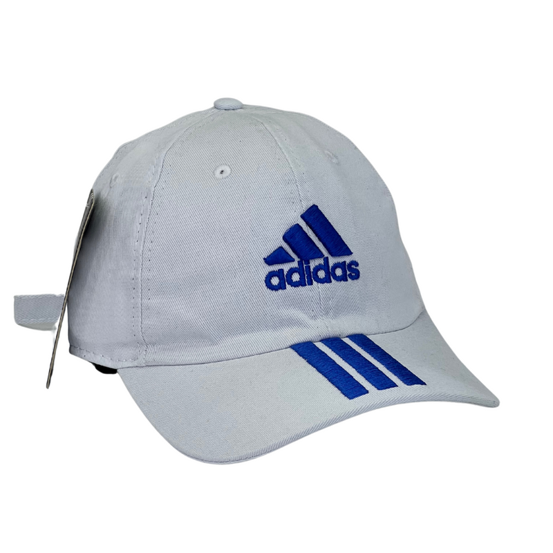 Boné Casual Adidas Sport - Cor Branco  Logo Azul
