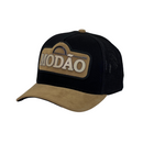 Boné Trucker Agro MODÃO - Cor Preto  Logo Marrom