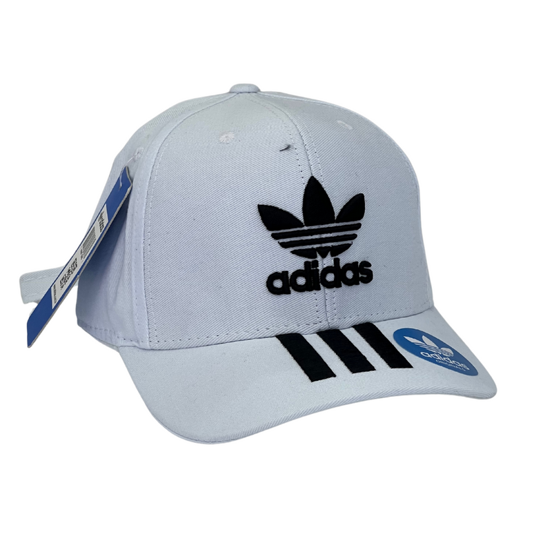 Boné Casual Adidas Sport - Cor Branco  Logo Preto