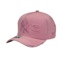 Boné Destroyed New York Yankees - Cor Rosa  Logo Rosa