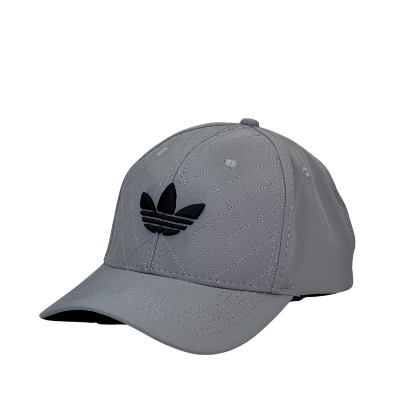 Boné Urbano Adidas Pontilhado - Cor Cinza  Logo Preto