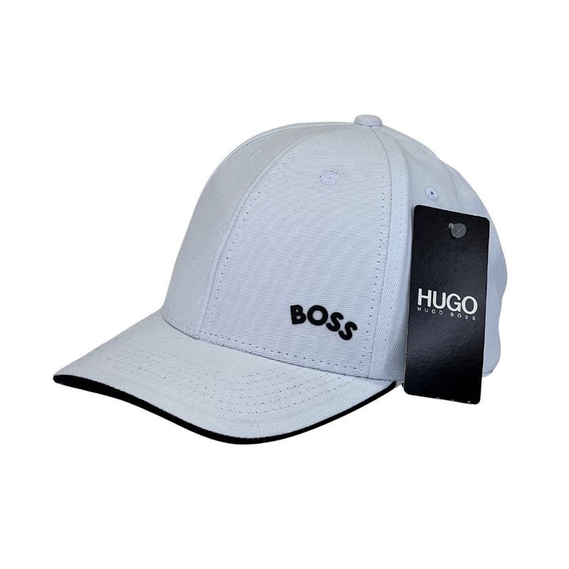 Boné Urbano Hugo Boss Mini BOSS - Cor Branco  Logo Preto