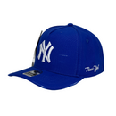 Boné Destroyed New York Yankees - Cor Azul  Logo Branco