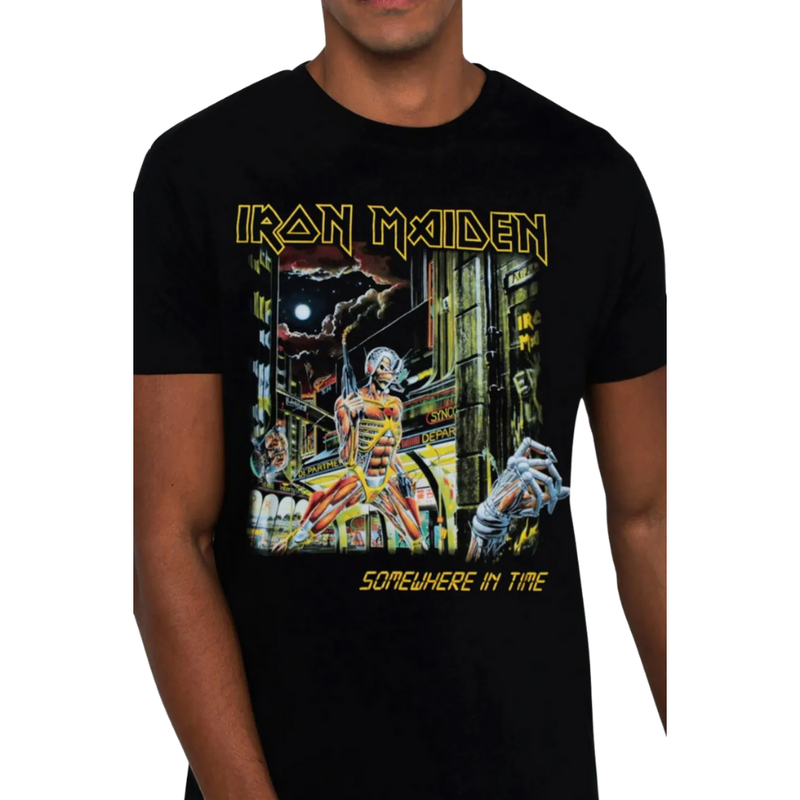 Camiseta Manga Curta Iron Maiden - Somewhere In Time II