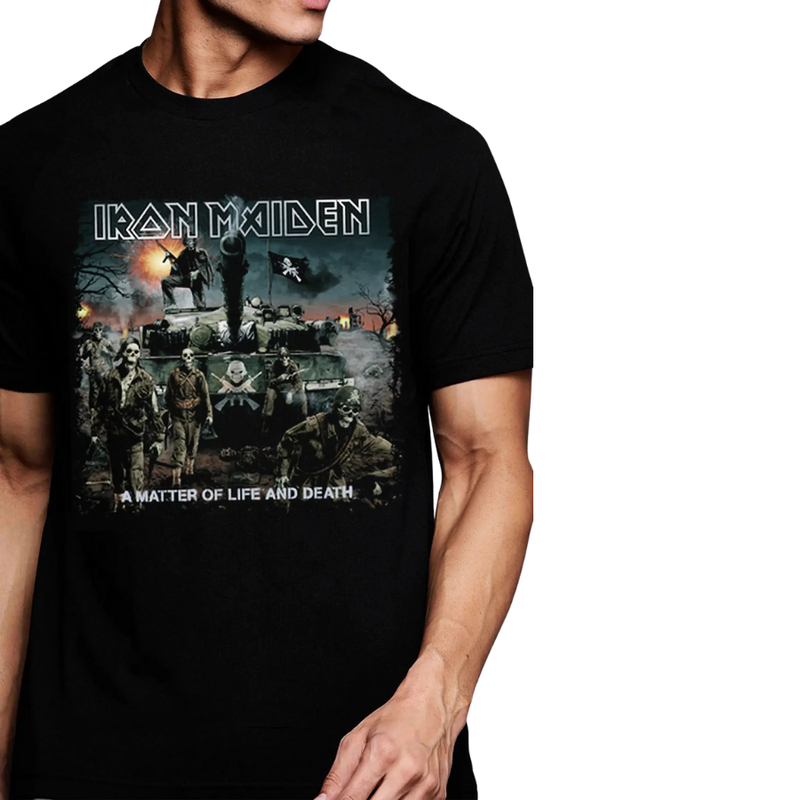 Camiseta Manga Curta Iron Maiden - A Matter Of Life And Death
