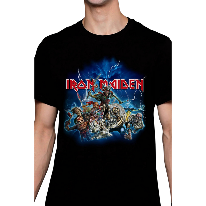 Camiseta Manga Curta Iron Maiden - All Eddies