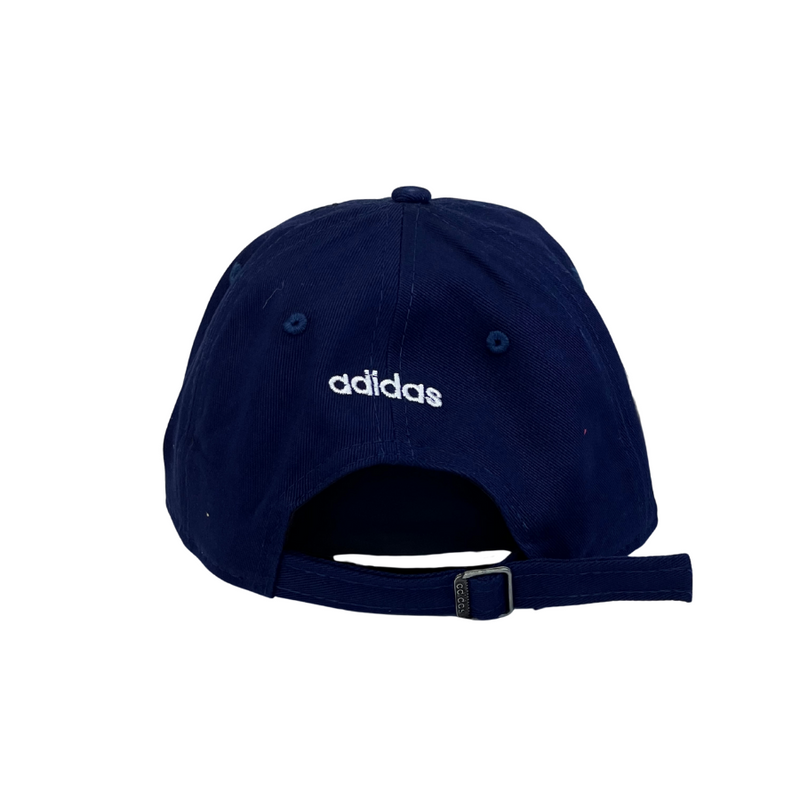 Boné Casual Adidas Basics - Cor Azul Escuro  Logo Branco