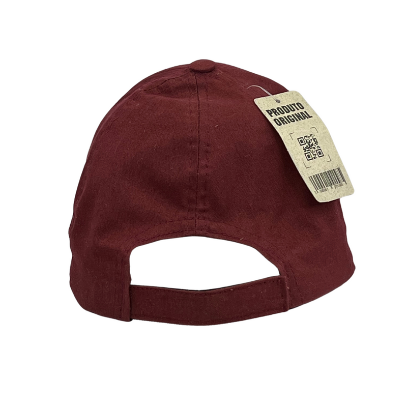 Boné Casual Adidas Basic - Cor Vinho  Logo Preto