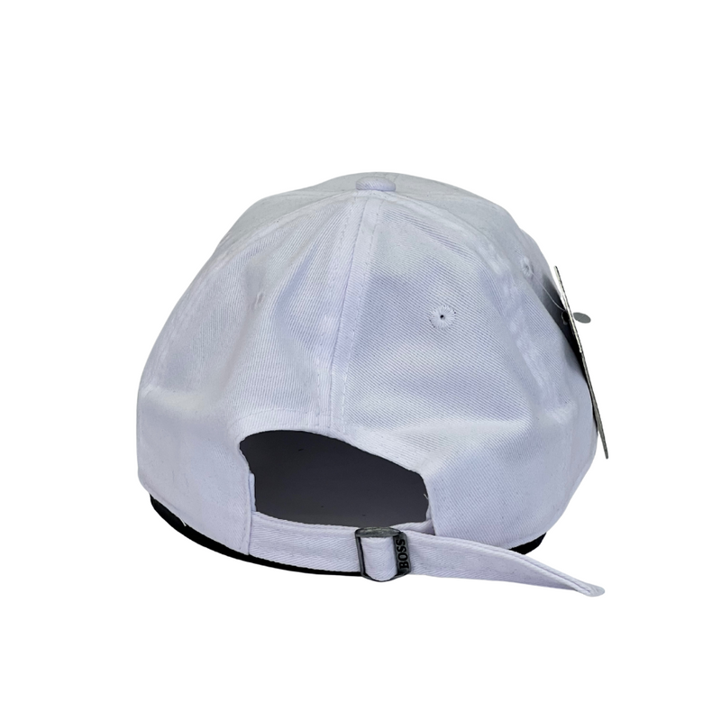 Boné Casual Hugo Boss BOSS MEDIUM - Cor Branco  Logo Azul Bebe
